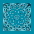 Domestic Turquoise Blue Paisley Bandanna